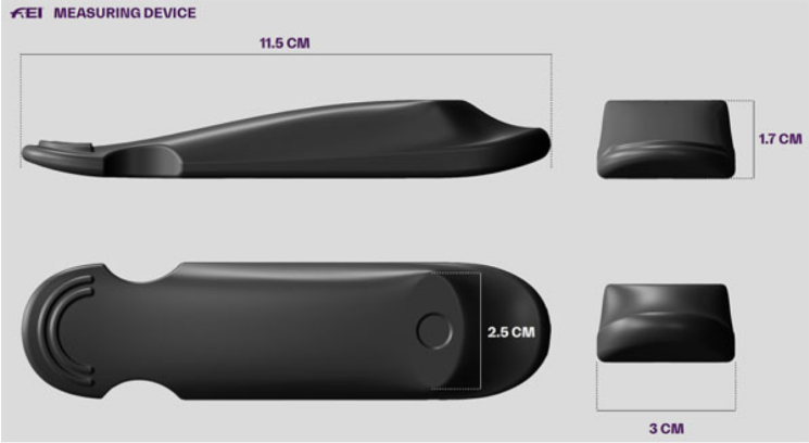 Design und Dimensionen des neuen FEI-Messkeils ...